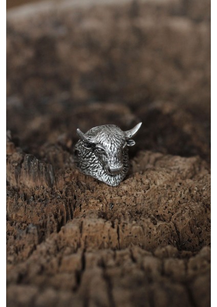 Ayarlanabilir Bufalo Tasarımlı Erkek Yüzük