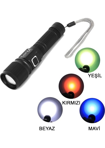 Cree Tg LED 1000 Lümen Göstergeli Fonksiyonel El Feneri WT-732 fiyatları