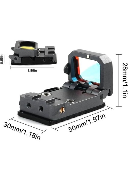 Vism Flipdot Reflex M2 Red Dot Sight Katlanabilir Optik, Için 22MM Reflex Nişangâh fiyatları