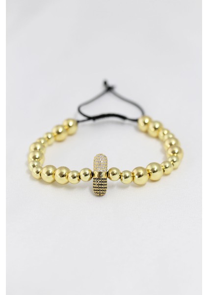 Renk Çelik Zirkon Objeli Asansörlü Bileklik