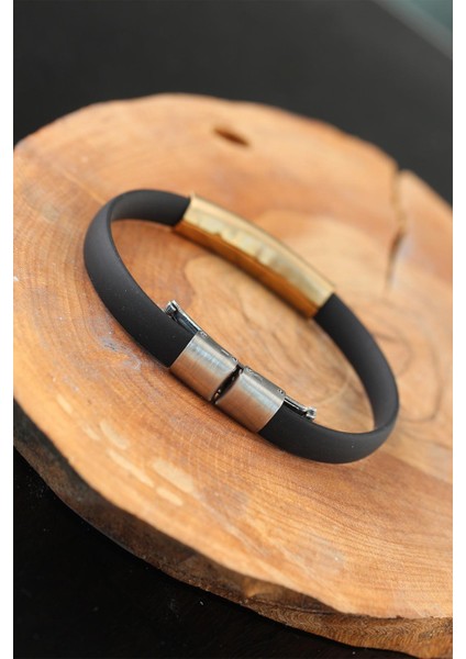 Renk Metal Ay Yıldız Tasarım Siyah Renk Silikon Erkek Bileklik fiyatları