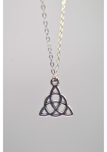 Mmif Trinity Knot Kolye Gümüş Kaplama Unisex 46 cm Zincir Uzunluğu fiyatları