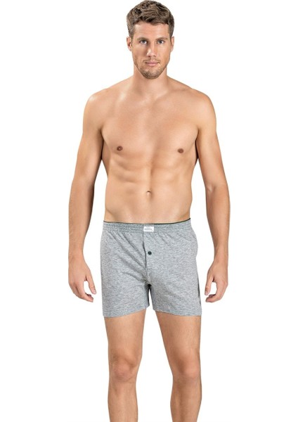 Erkek 6'lı Grimelanj Havlu Kemer Düğme Detaylı Boxer