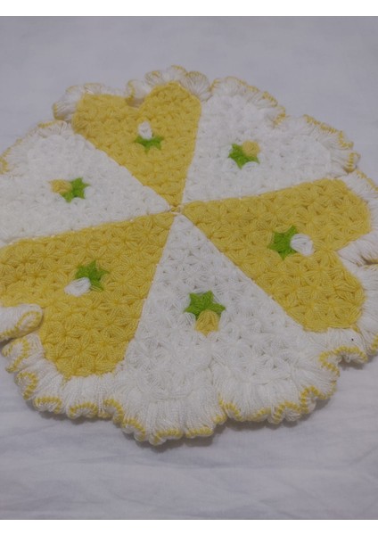 Fırfır Detaylı El Emeği Çeyizlik Sarı Beyaz Çiçekli Banyo Lifi modelleri