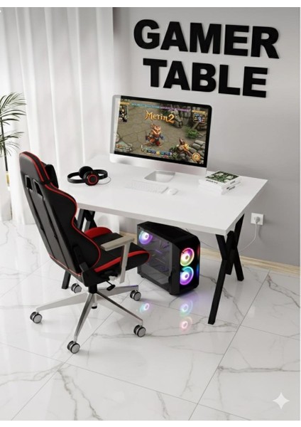 Profesyonel Oyuncu Masası Siyah Bilgisayar Çalışma Masası 120 cm Gamer Table fiyatları