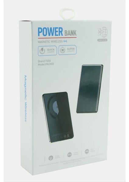 TG06 Manyetik 5000 Mah Bank Taşınabilir Şarj Cihazı