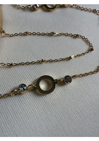 Halka Detaylı Çelik Zincir Kolye modelleri