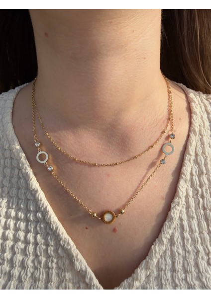 Halka Detaylı Çelik Zincir Kolye fırsatları