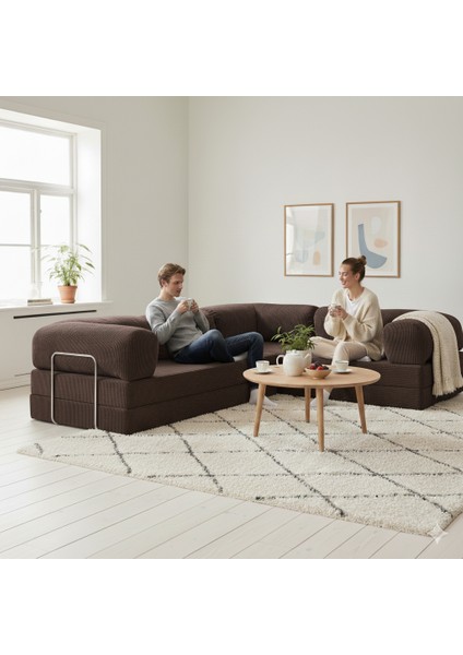 300X200 Teddy Serisi Köşe Kapali| Uzanma Modüler Koltuk | Yıkanabilir Corduroy Kumaş | Çok Fonksiyonlu Yer Yatağıyeny Fitilli fiyatları