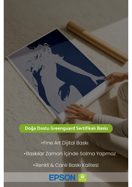 Çerçevesiz Poster Kadın Desenli - Dekoratif Çerçevesiz Poster - Hediyelik Çerçevesiz Tablo ACP28 fırsatları