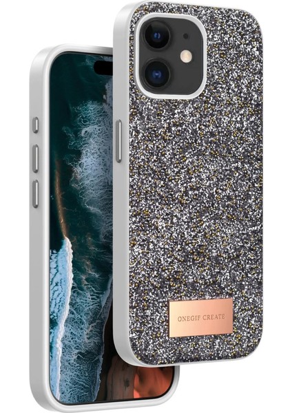 Onegif Iphone 11 Bright Simli Kapak - Gümüş