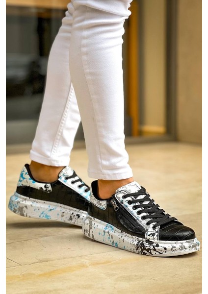 Kb-02 Kuback Bağcıklı Crocodile Siyah Günlük Erkek Ayakkabı indirimleri