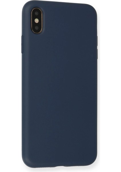 Iphone Xs Kılıf Nano Içi Kadife Silikon - Lacivert modelleri