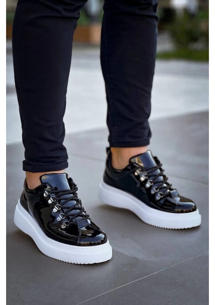 Drnds Kb-X4 Kuback Siyah Rugan Yüksek Taban Bağcıklı Günlük Erkek Ayakkabı (Numara: 44)