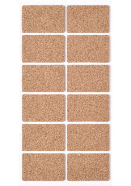 12 Adet Yapışkanlı Sandalye, Masa, Koltuk Altı Parke Koruma Keçesi, Dikdörtgen 3,5 x 5,5 cm