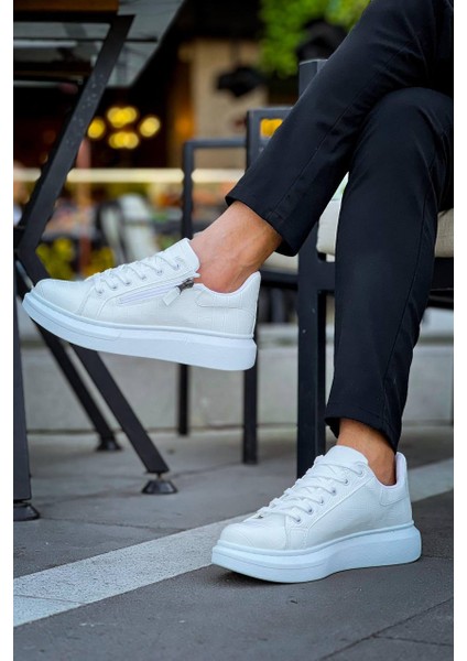 KB-309 Kuback Beyaz Fermuar ve Bağcıklı Günlük Erkek Ayakkabı modelleri