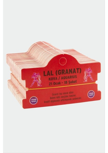 Lal (Granat) & Kova Burç Bileklik Kartı fiyatları