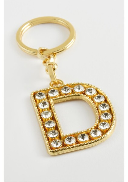 Sarı Renkli Taşlı Harf Anahtarlık modelleri