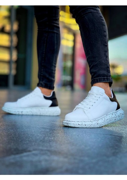 Drnds KB-X500 Kuback Beyaz Siyah Yüksek Taban Bağcıklı Günlük Erkek Ayakkabı (Numara: 40) indirimleri