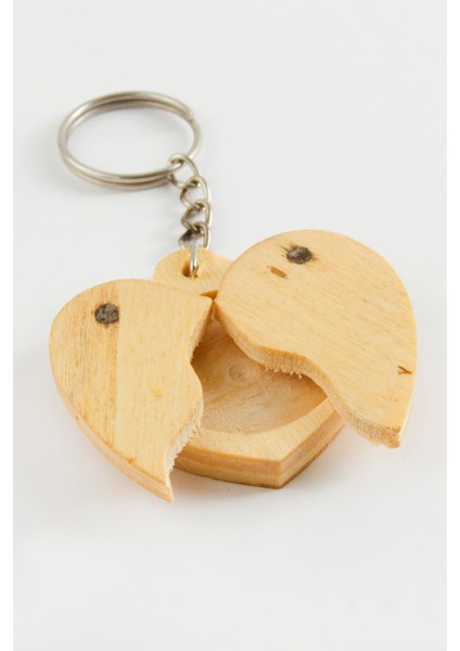 Kalp Açılıp Kapanır Ahşap Anahtarlık modelleri