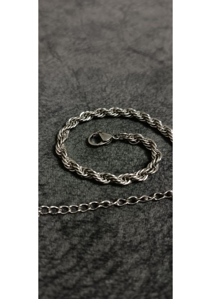 Burgu Zincir Kolye ve Bileklik Paslanmaz Çelik Erkek