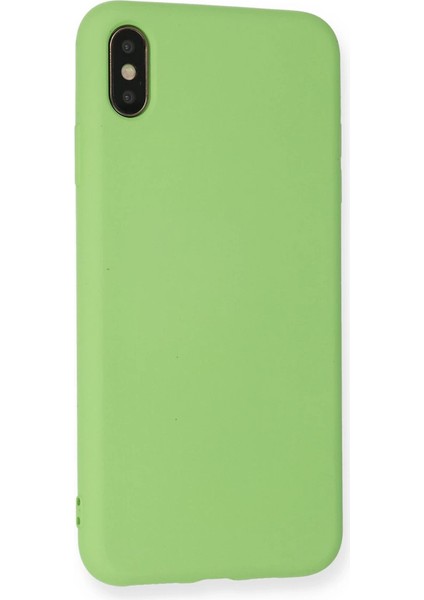 Iphone Xs Kılıf Nano Içi Kadife Silikon - Açık Yeşil modelleri