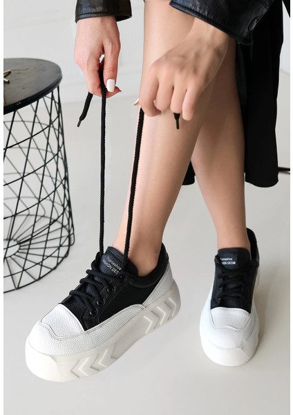 Drnds Emwa Siyah Cilt Bağcıklı Spor Ayakkabı (Numara: 38) modelleri