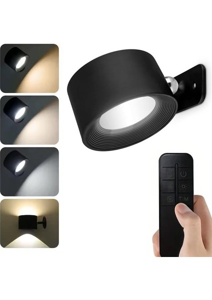 Ledx AL-SK-BD80A Çift Yönlü Kumandalı Duvar Aplik Çalışma Lambası 3000K-4000K-6500K