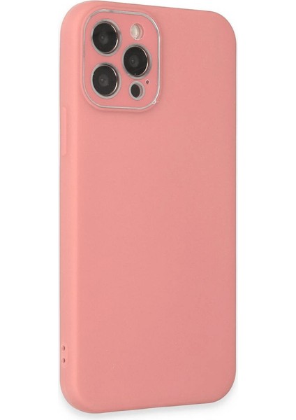 Iphone 12 Kılıf Lansman Glass Kapak - Pembe modelleri