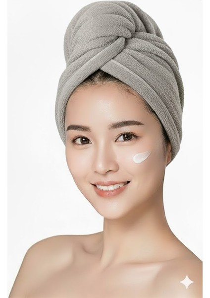 Düğme Lastikli Saç Havlusu, Saç Bonesi, Makyaj Bonesi, Yüz Bakım Havlusu, Banyo Sonrası Saç