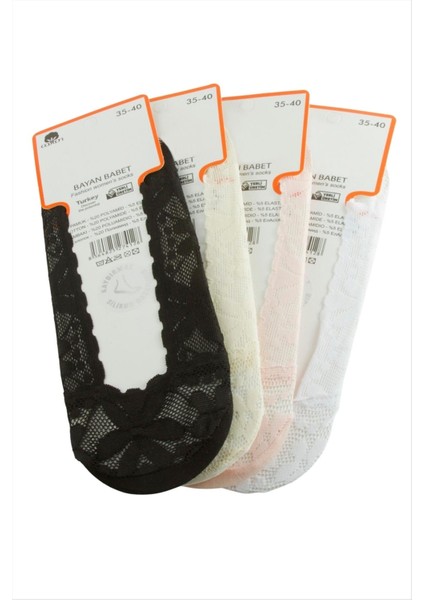 Çiçek Dantel Babet Çorap