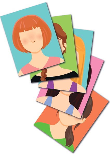 Makyaj & Yüz Tasarım Sticker Kitabı – 20 Sayfa Figür + 6 sayfa sticker modelleri