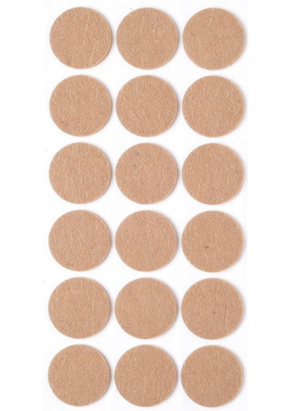 18 Adet Yapışkanlı Sandalye, Masa, Koltuk Altı Parke Koruma Keçesi, Yuvarlak, 3,5 cm