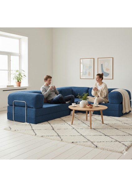 300X200 Teddy Serisi Köşe Kapali| Uzanma Modüler Koltuk | Yıkanabilir Corduroy Kumaş | Çok Fonksiyonlu Yer Yatağıyeny Fitilli fiyatları