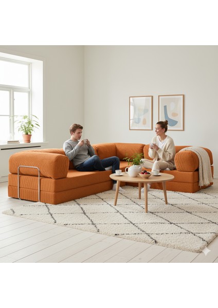 300X200 Teddy Serisi Köşe Kapali| Uzanma Modüler Koltuk | Yıkanabilir Corduroy Kumaş | Çok Fonksiyonlu Yer Yatağıyeny Fitilli fiyatları