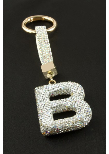 Harfli Savaroski Taşlı Anahtarlık