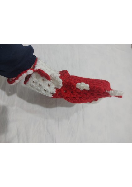 Kırmızı Beyaz El Işi Çanta Desenli Iki Kat Banyo Lifi, Çeyizlik modelleri