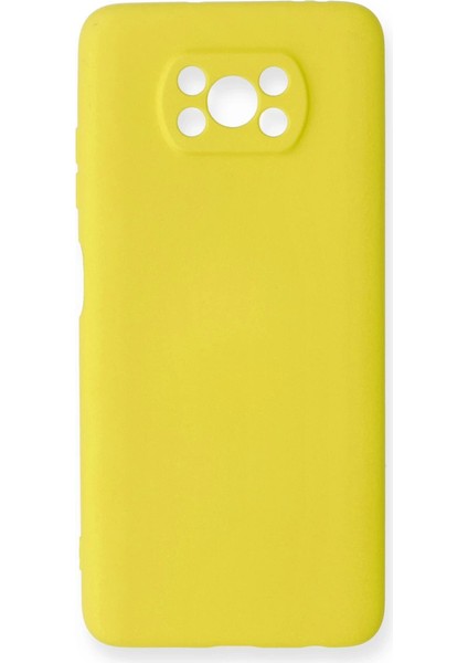 Pocophone X3 Kılıf Nano Içi Kadife Silikon - Sarı