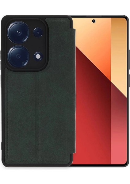 Newface Note 13 4g Kılıf Flip Cover - Koyu Yeşil fiyatları