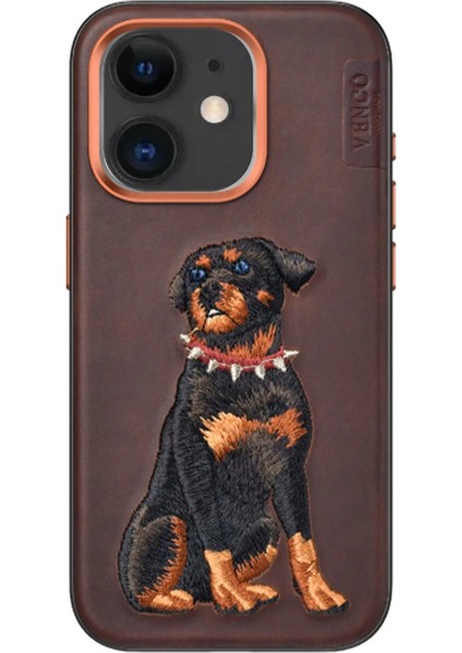 Venco Iphone 11 Perma Desenli Kapak - Koyu Kahve