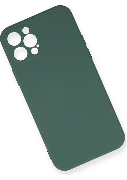 Iphone 12 Kılıf Nano Içi Kadife Silikon - Koyu Yeşil fiyatları