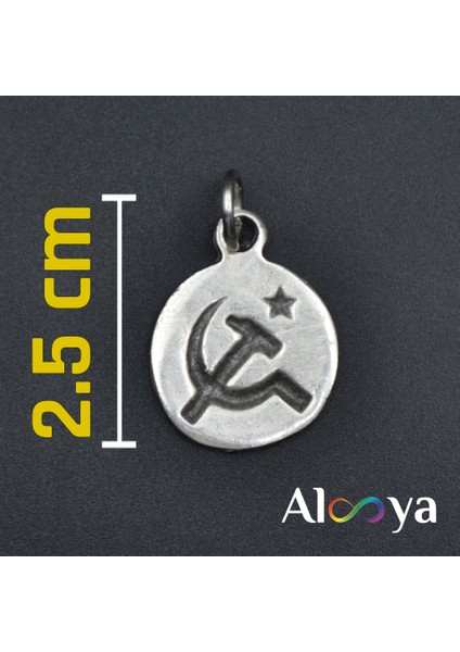 Minimal Orak Çekiç Gümüş Kaplama Kolye Ucu fiyatları