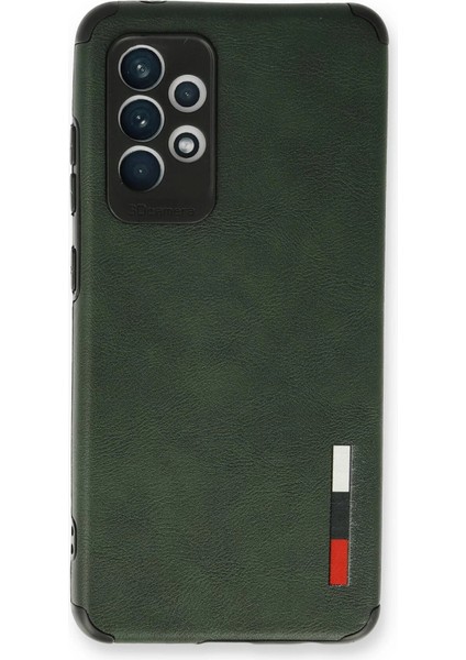 A73 5g Kılıf Loop Deri Silikon - Yeşil