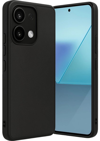 Newface Note 13 5g Kılıf Aras Deri Kapak - Siyah