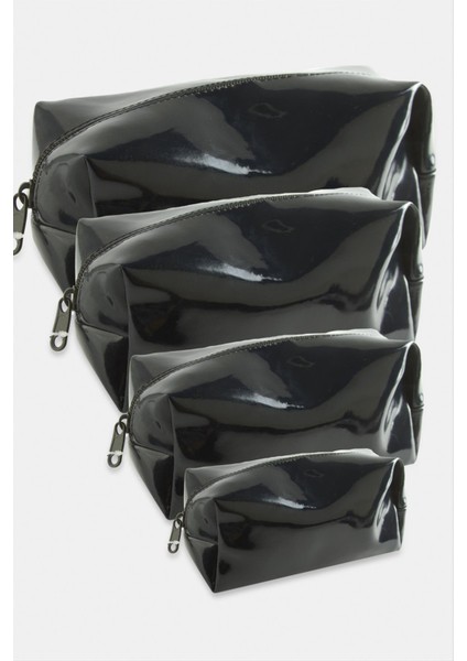 4 Adet El Tutmalı Makyaj Çantası