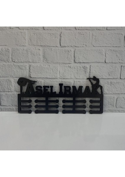 Jimnastik Kişiye Özel Madalya Askısı – 10 mm Siyah Mdf – Sporcu Isimli Askılık indirimleri