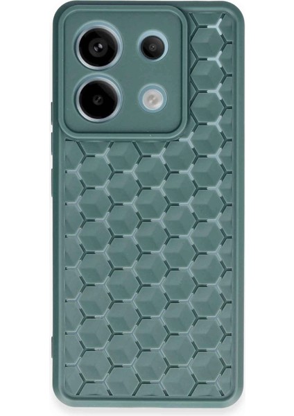 Newface Note 13 5g Kılıf Petek Silikon Kapak - Koyu Yeşil