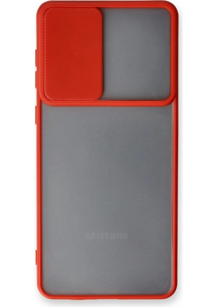 A33 5g Kılıf Palm Buzlu Kamera Sürgülü Silikon - Kırmızı fiyatları