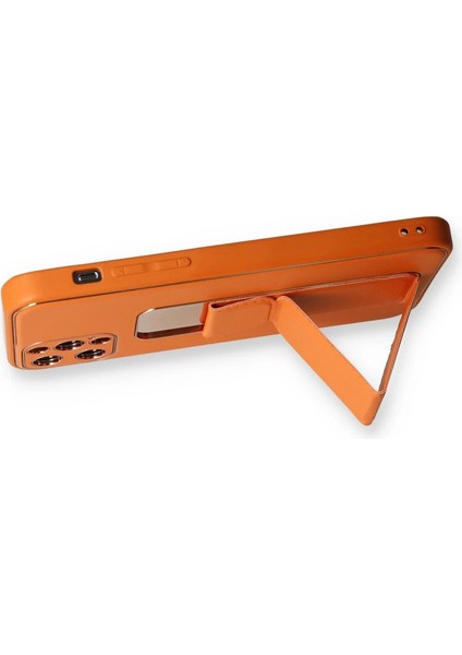 Iphone 12 Kılıf Coco Deri Standlı Kapak - Turuncu modelleri