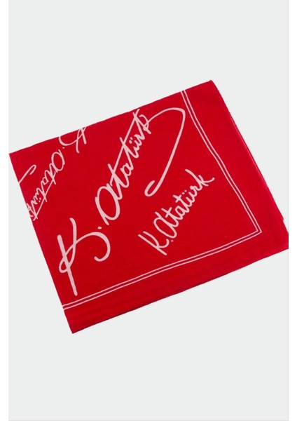 Atatürk Imzalı Desenli Bandana 50*50 modelleri